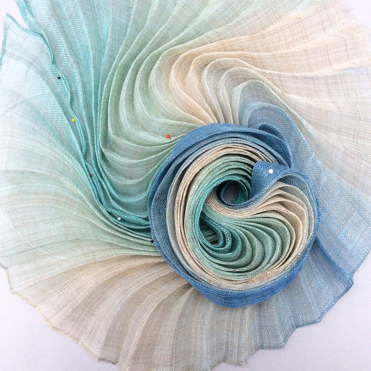 Bridget Bailey, Pleating sample in progress, 2016