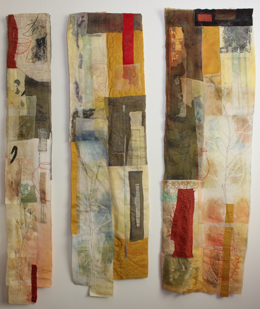 Textile Artist Cas Holmes – From a Tea Garden 200x160cm - TextileArtist.org