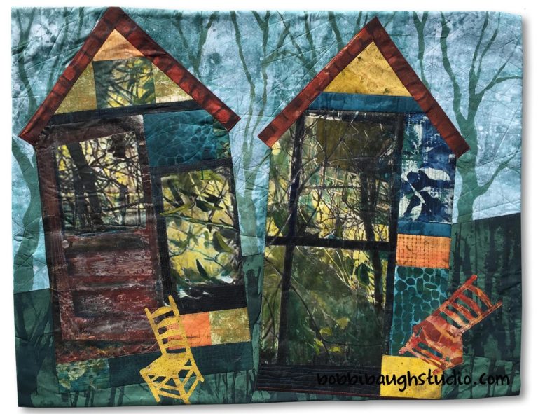 Bobbi Baugh: An expert in hand-printing fabrics for mixed-media collage ...