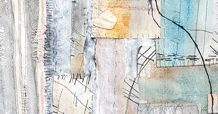 Mieke Lockefeer's textile artwork inspired by Stitch Club workshops by Shelley Rhodes|Jean Rill-Alberto