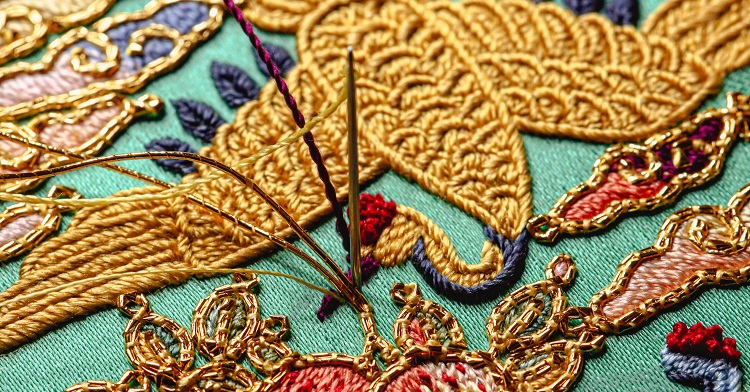 20 GOLD THREAD for HAND EMBROIDERY AND Embroidery with Gold Thread 