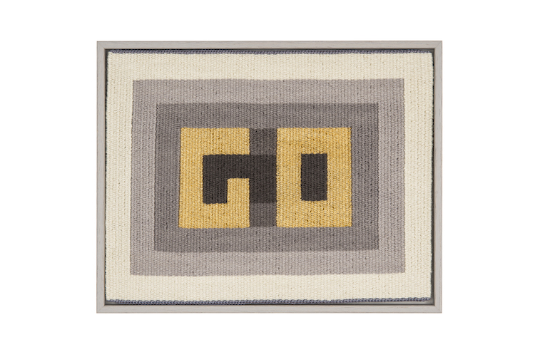 Caron Penney, Go_2008_2013, 26cm x 20cm, 2016, wool & gilt gold thread