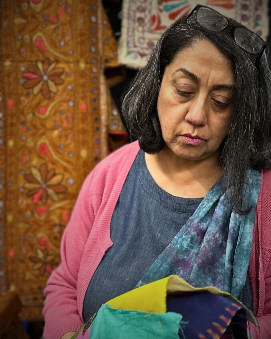 Amarjeet K. Nandhra in her studio.