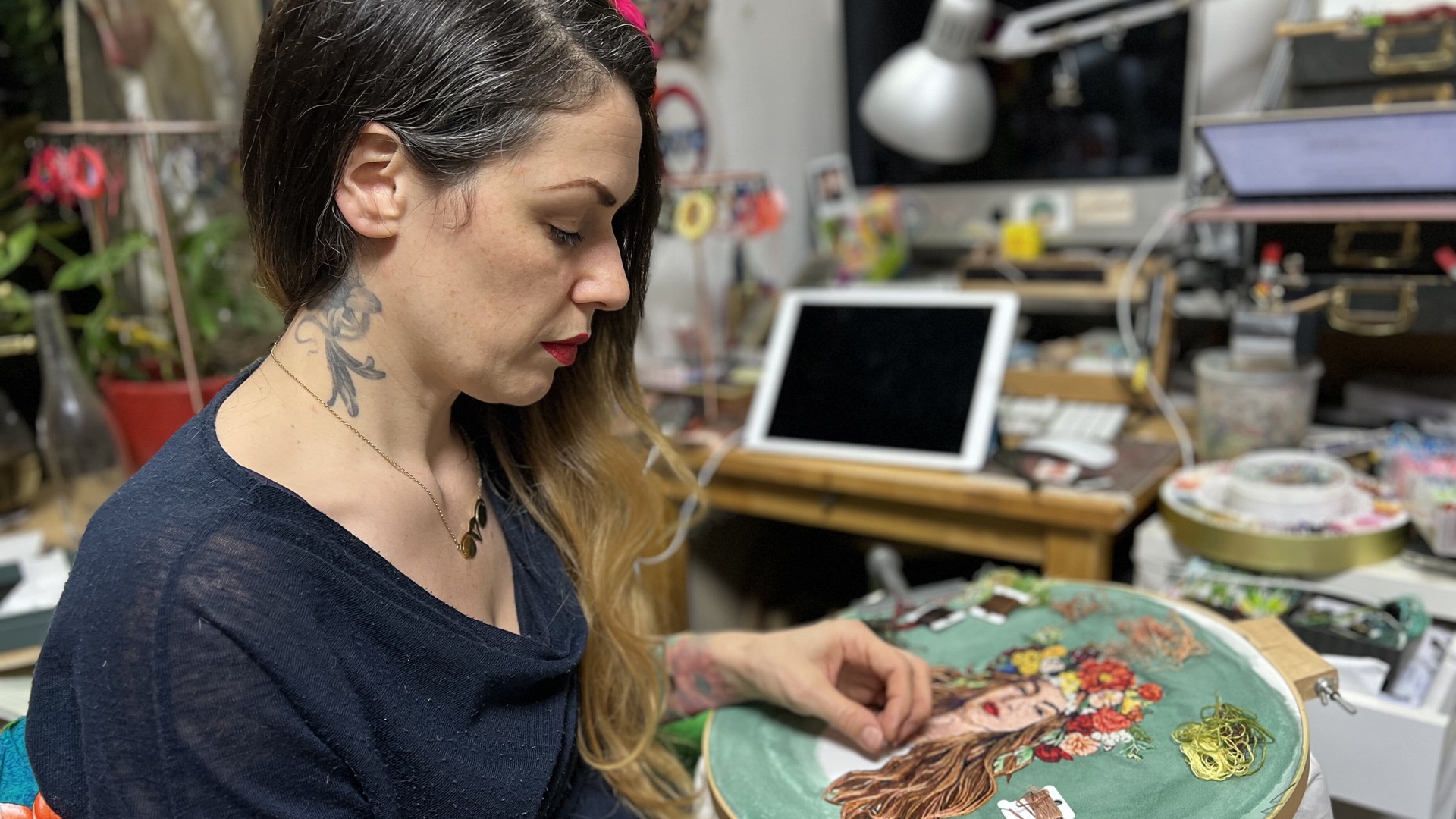 Jess De Wahls in her studio.