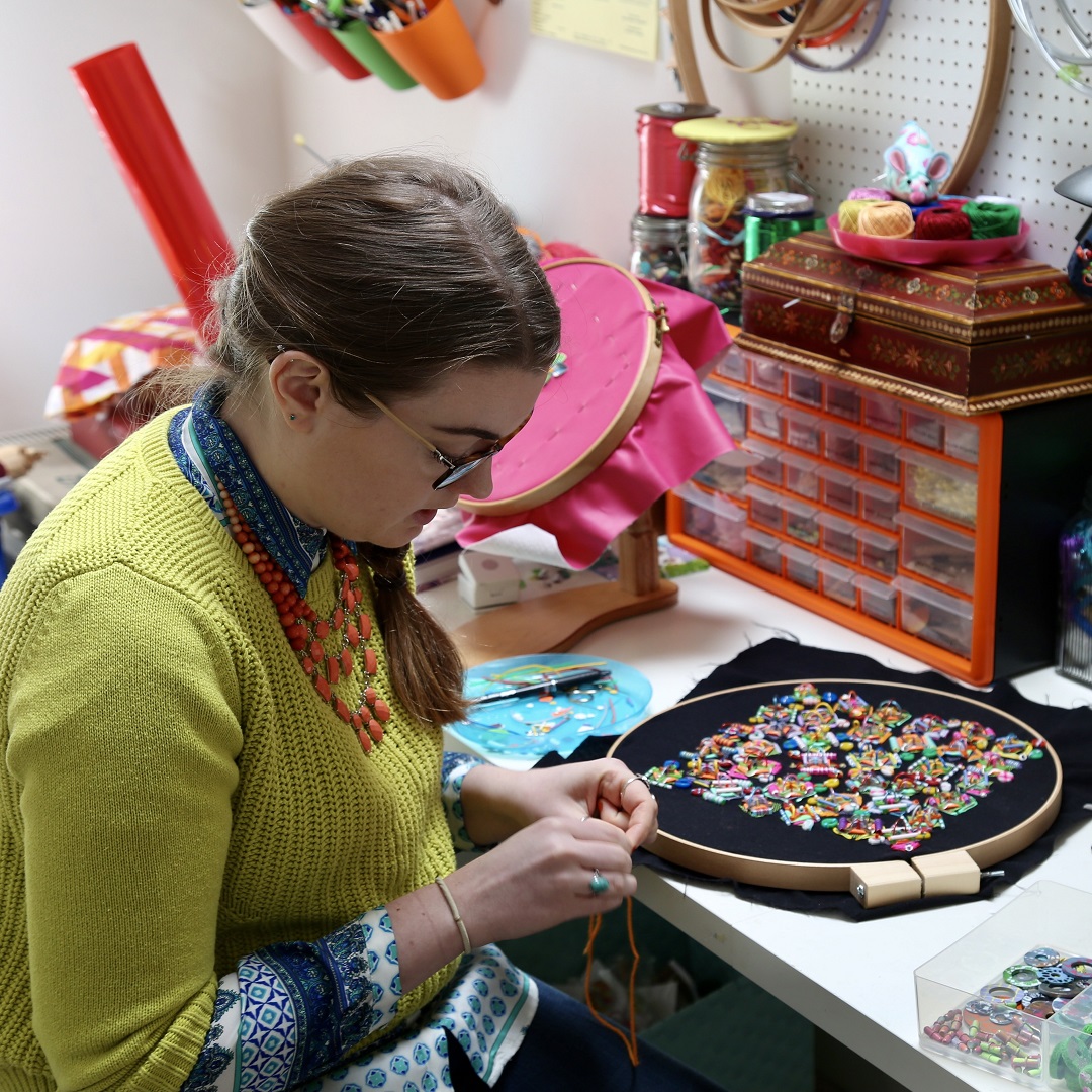 Jessica Grady in her studio