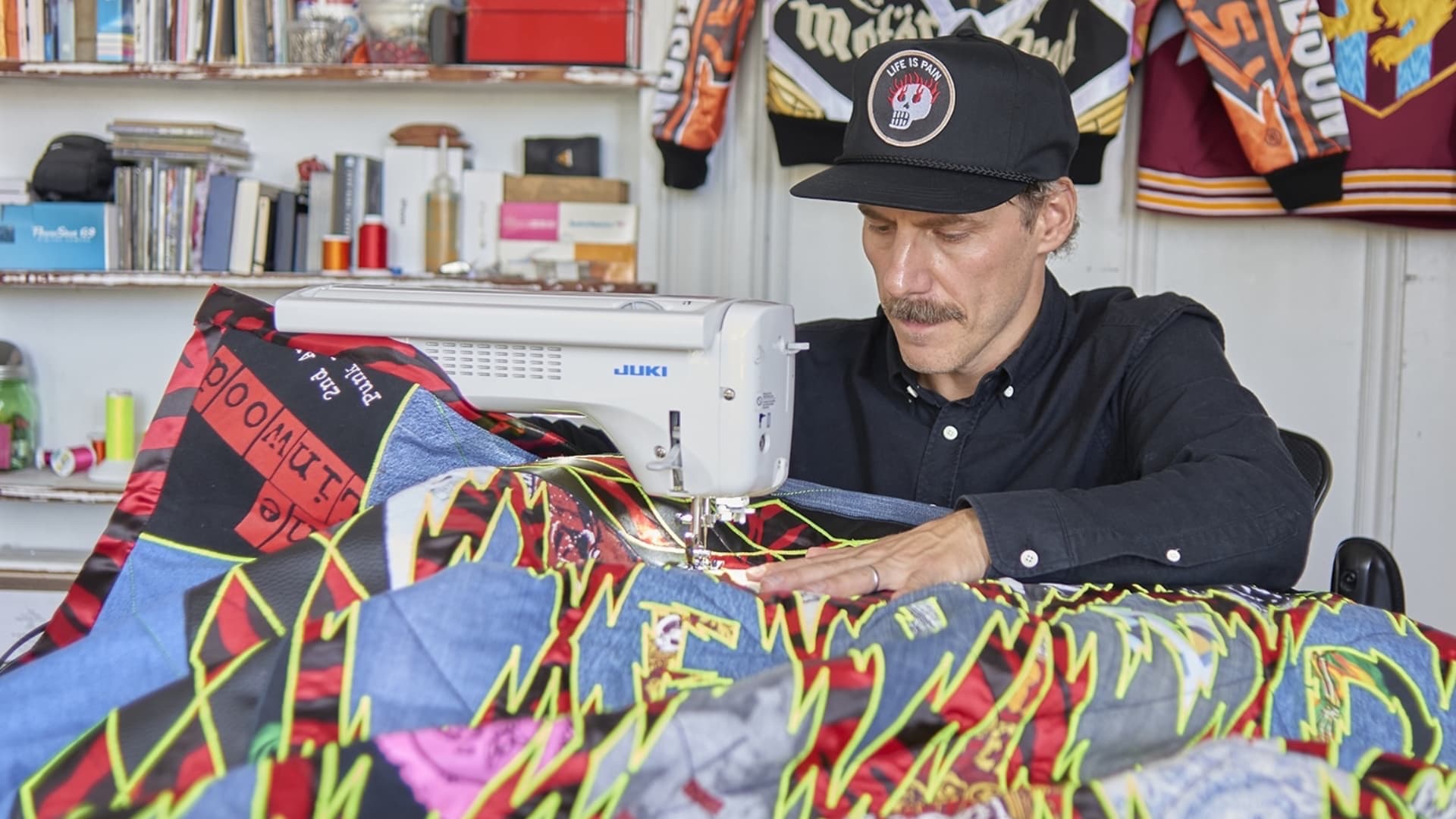 Ben Venom in his studio.