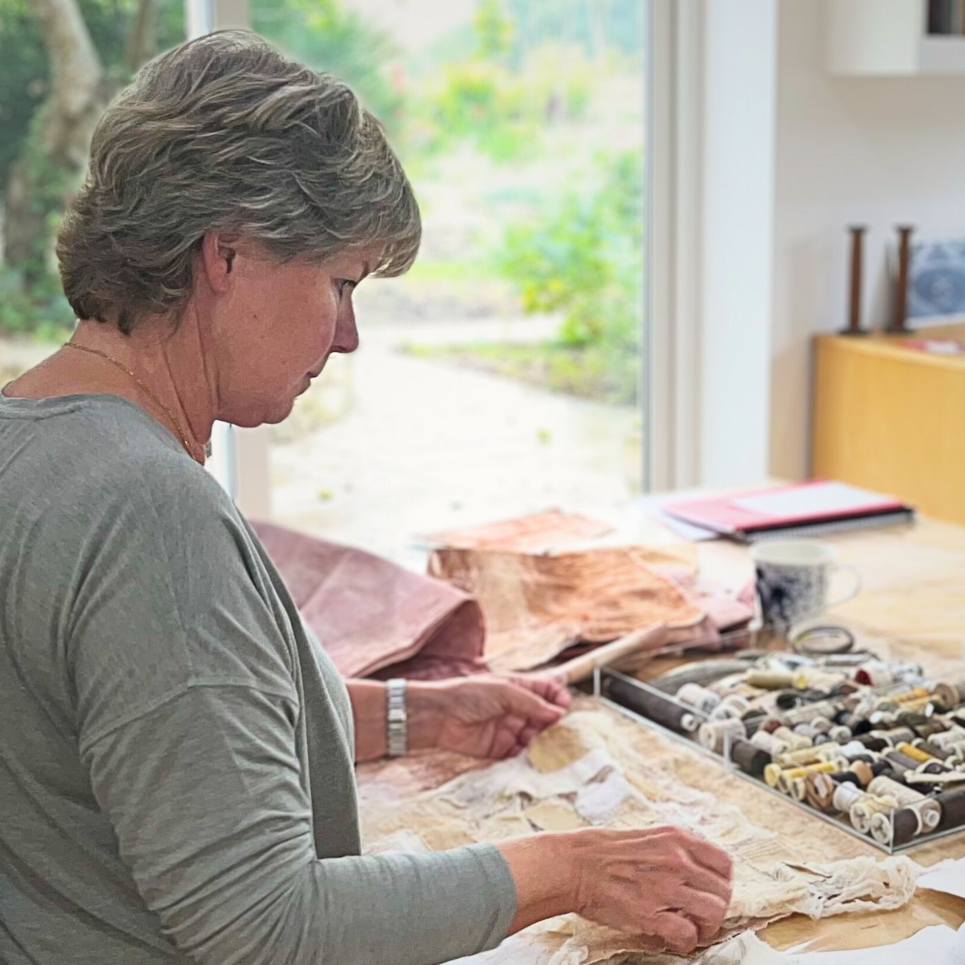 Beverly Ayling-Smith working in her studio