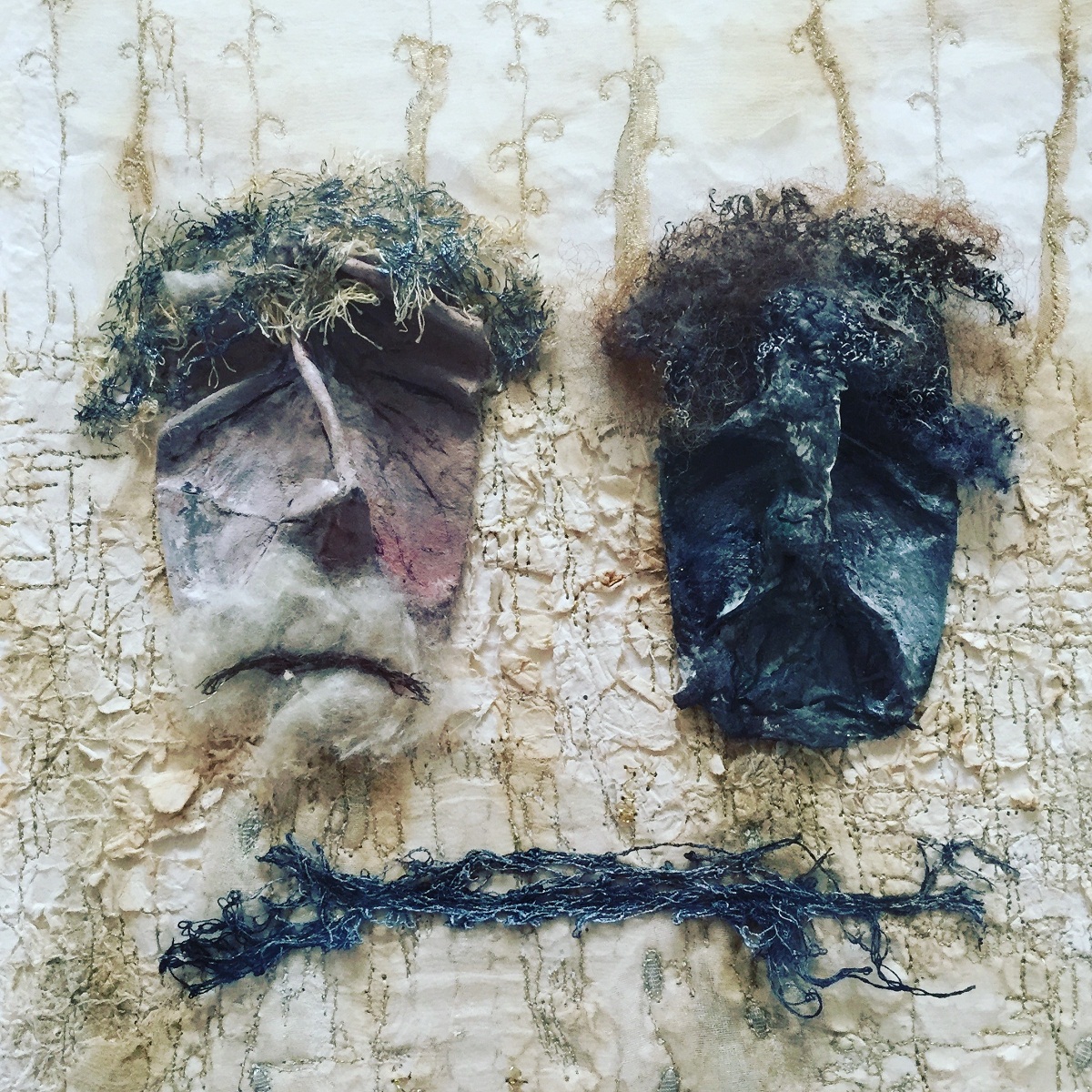 Caroline Hyde-Brown: Altered state (Donated for the silent auction, Alzheimer's society), 2017, Paper, stitch, paint and free motion embroidery