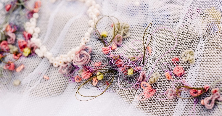 Emily Notman: Bridal net (Detail)