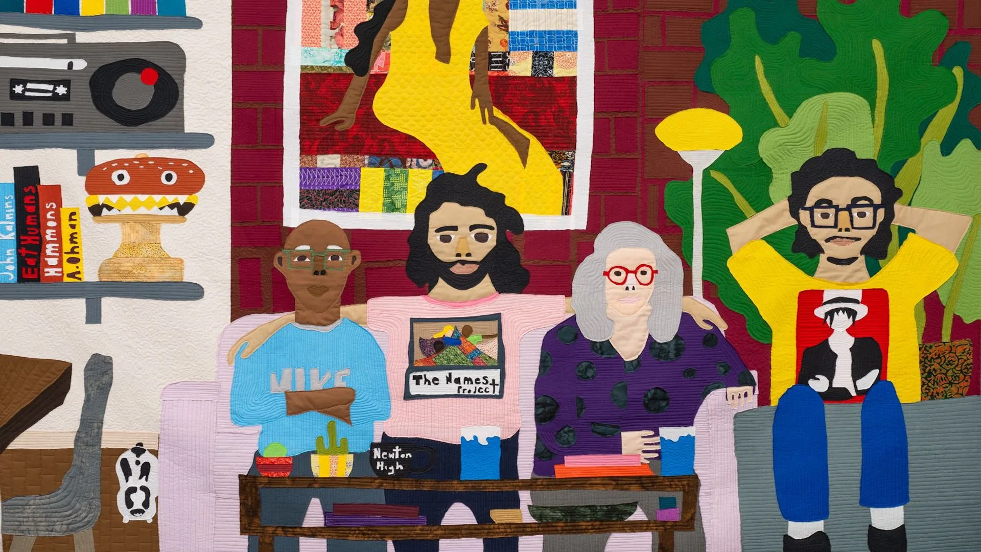 Michael C. Thorpe, Family, 2021. 152cm x 203cm (60" x 80"). Quilting. Quilting cotton, batting, thread.