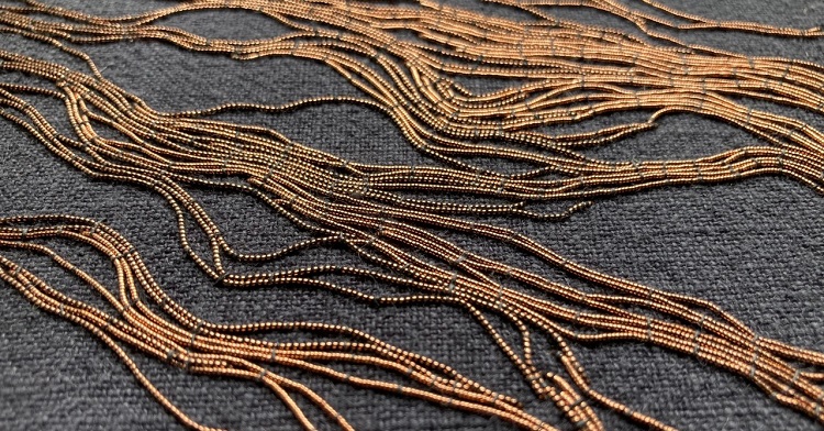 Hanny Newton: Initial Copper Embroideries (Detail)