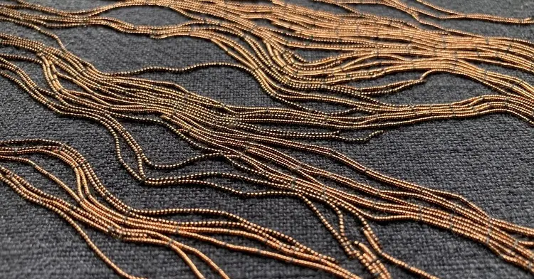 Hanny Newton: Initial Copper Embroideries (Detail)