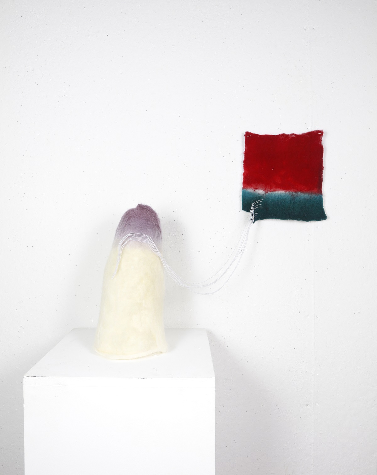 Kate Park: Duality to Unity, 2018, 25" x 25" x 25", Hand-wet felted with merino wool