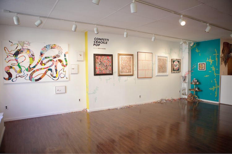 Kelly Kozma, Installation of Confetti Crackle Pop! at Paradigm Gallery, 2015