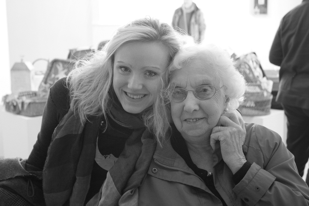 Ailish Henderson: My grandmother and I at my exhibition opening night, 2016