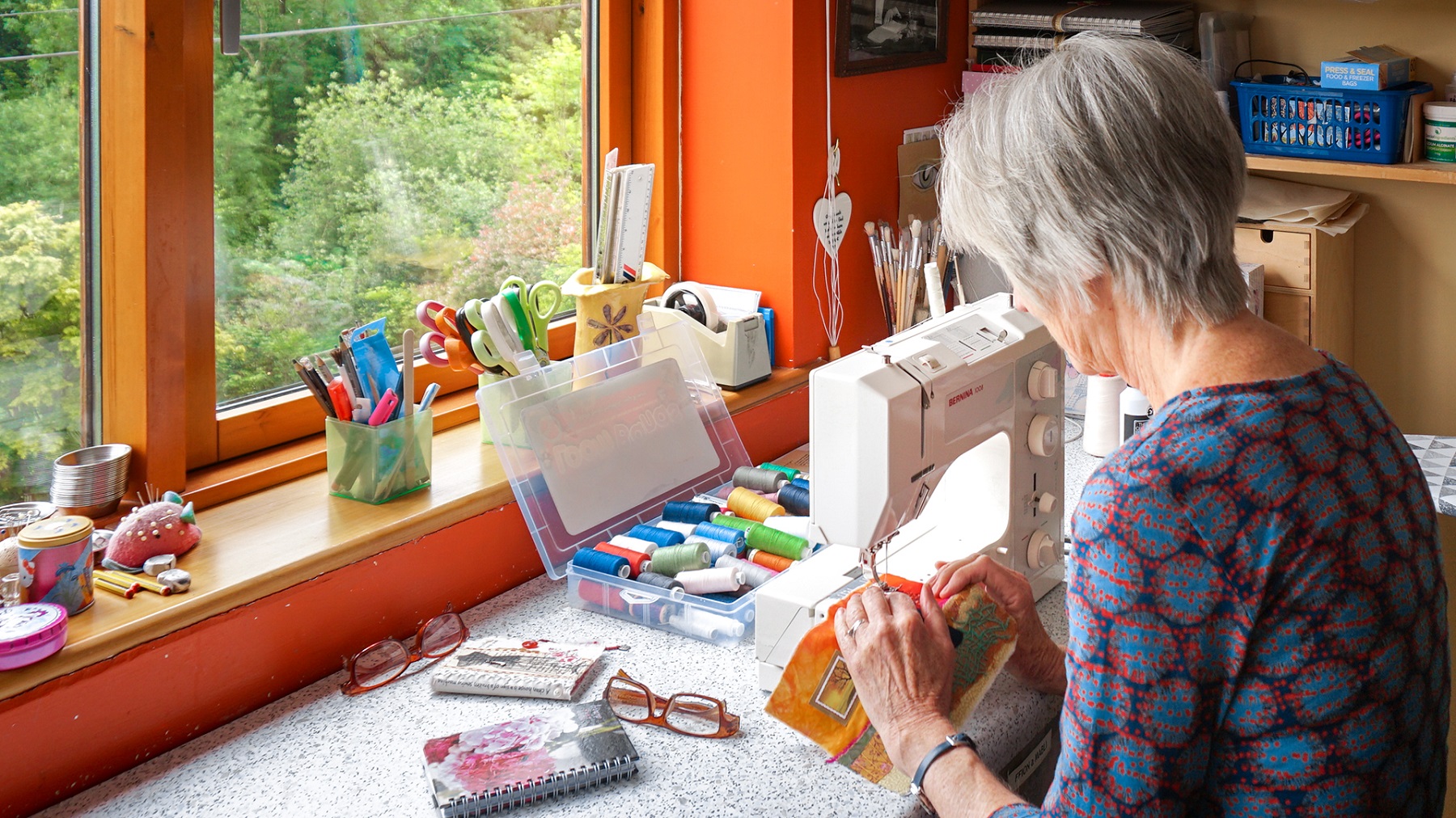 Sandra in her studio