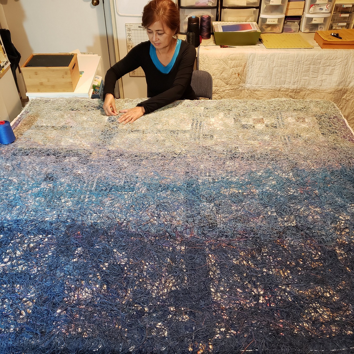 Shin-hee Chin in her home studio. 