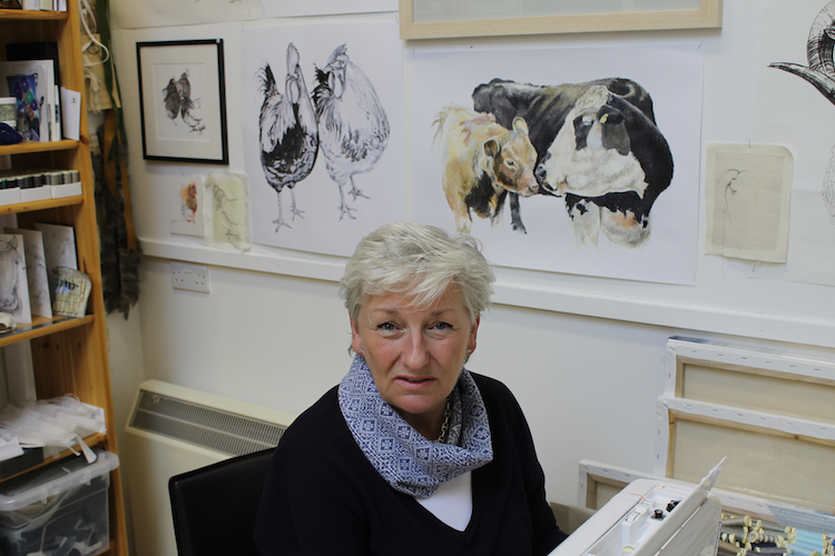 Shona Skinner in her studio