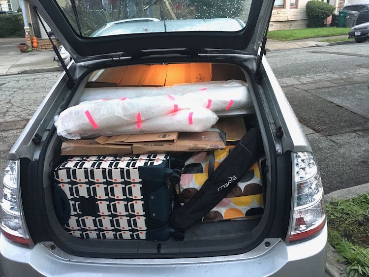 My packed Prius