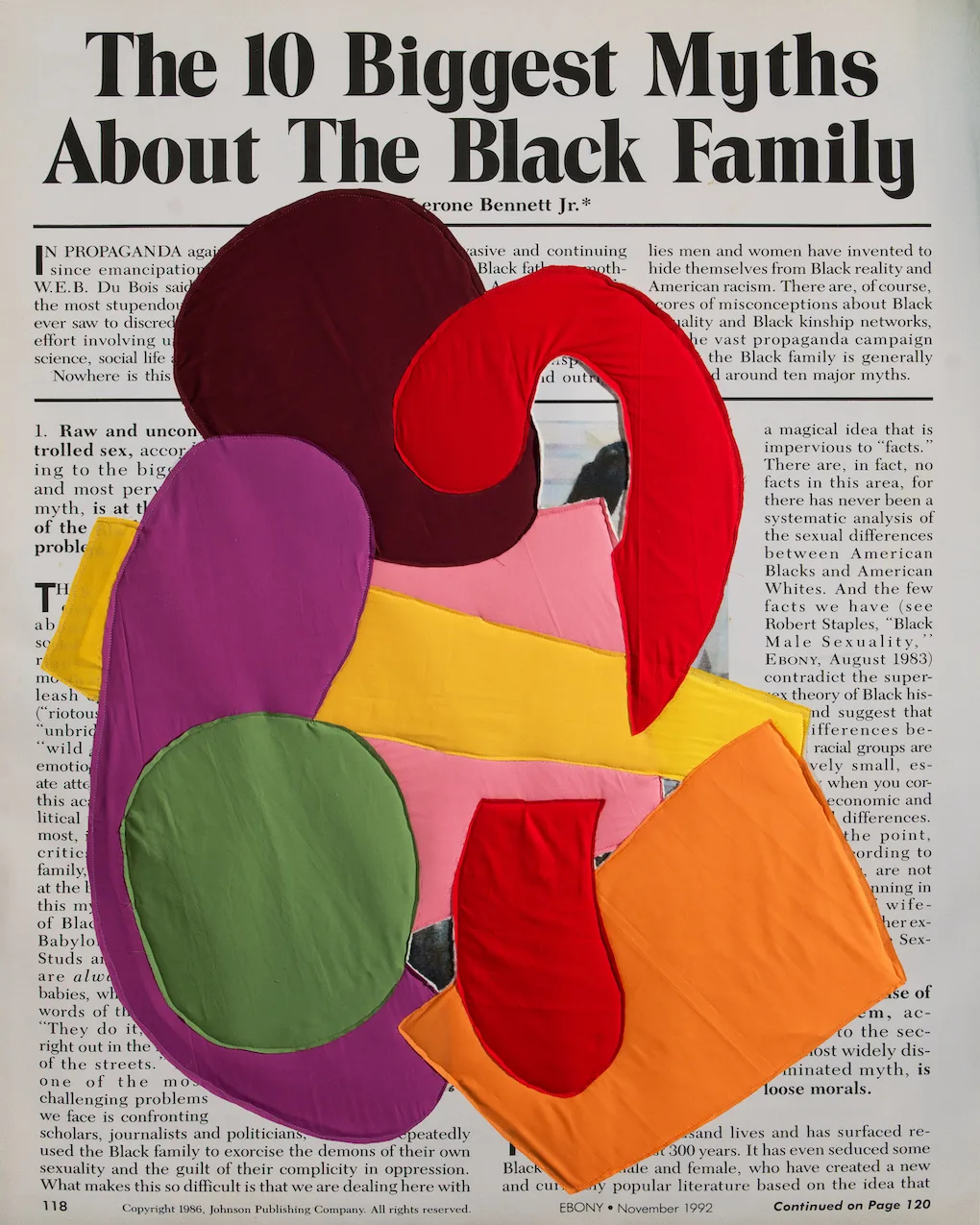 Michael C. Thorpe, Whole Family, 2022. 102cm x 152cm (40" x 60"). Quilting. Pigment on canvas, quilting cotton, batting, thread.