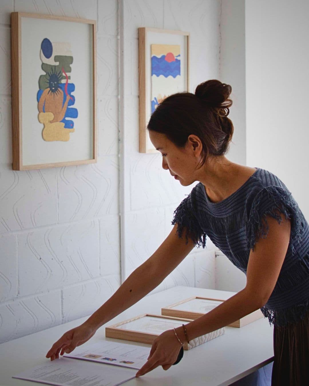 Woo Jin Joo, in her studio at Cockpit Arts, Deptford, London.