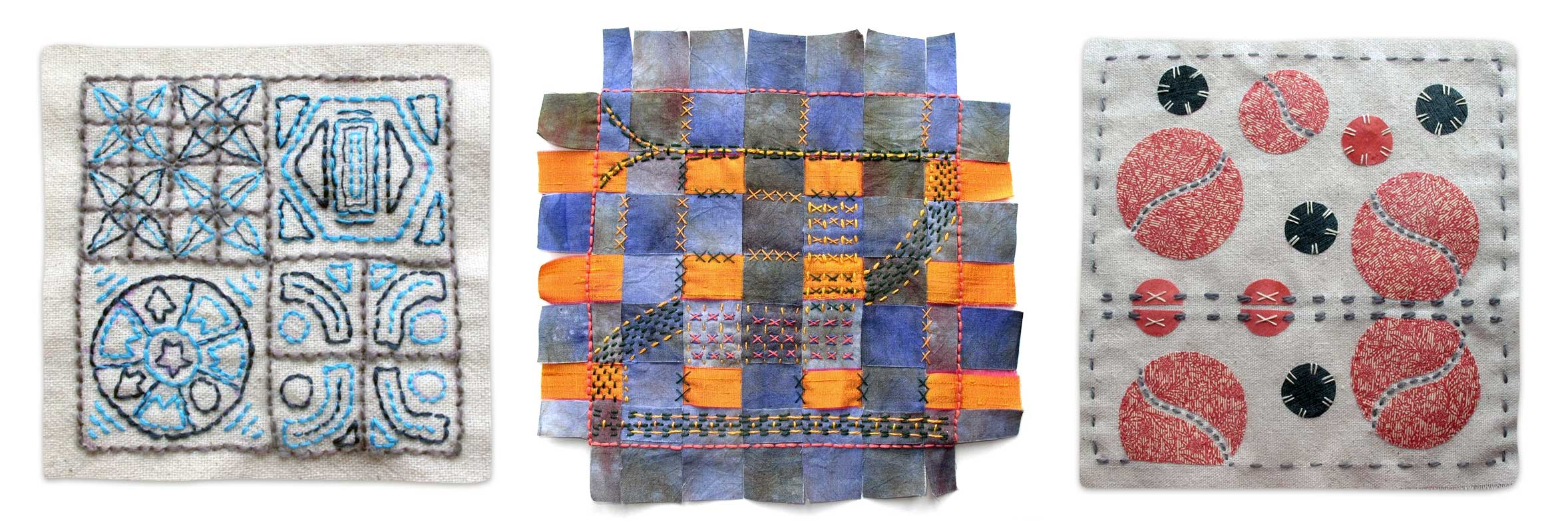 Janie Parten: Samples made on Exploring texture and Pattern course